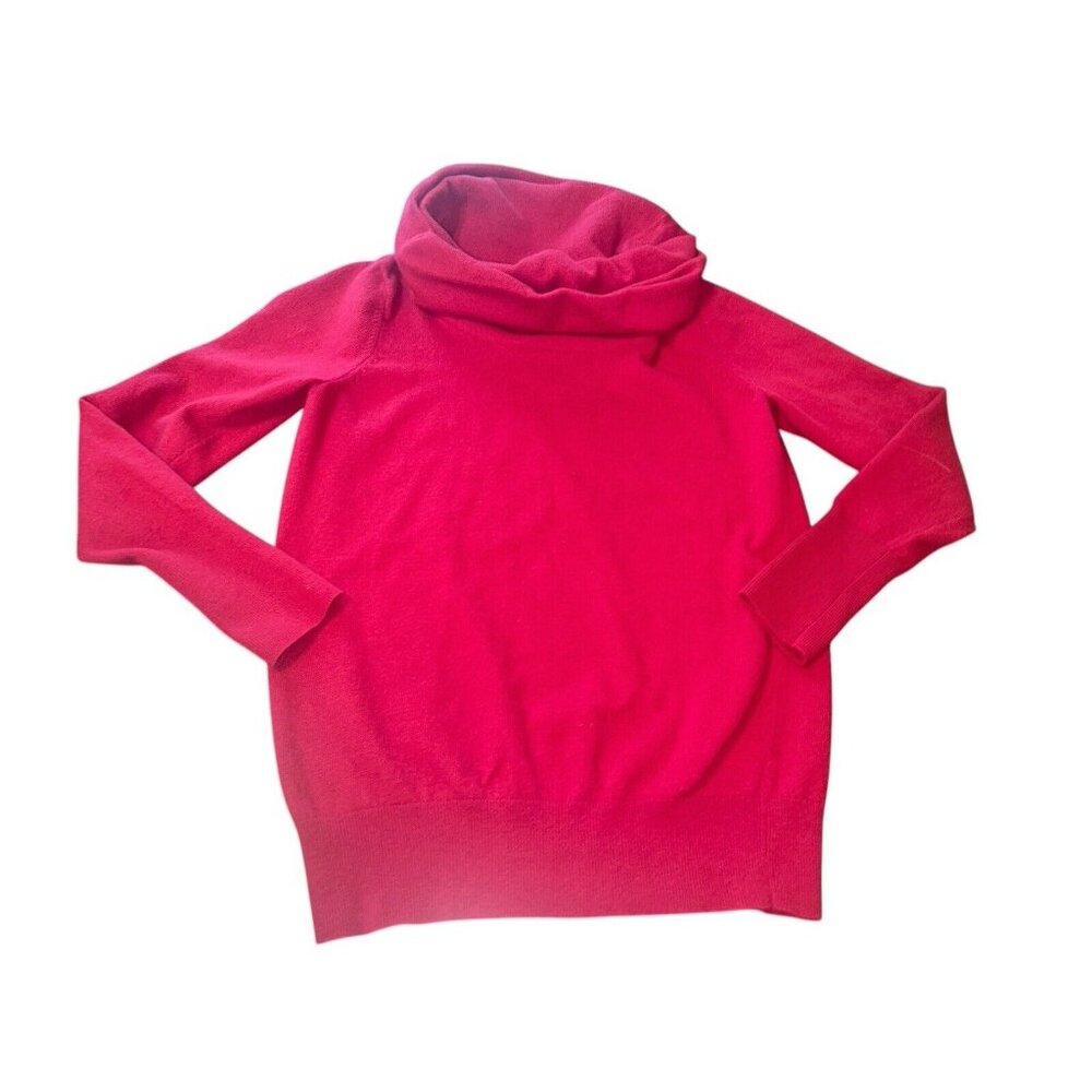 Chico's Women's Medium (Chicos 1) Red Cowl neck balloon sleeve sweater 800202